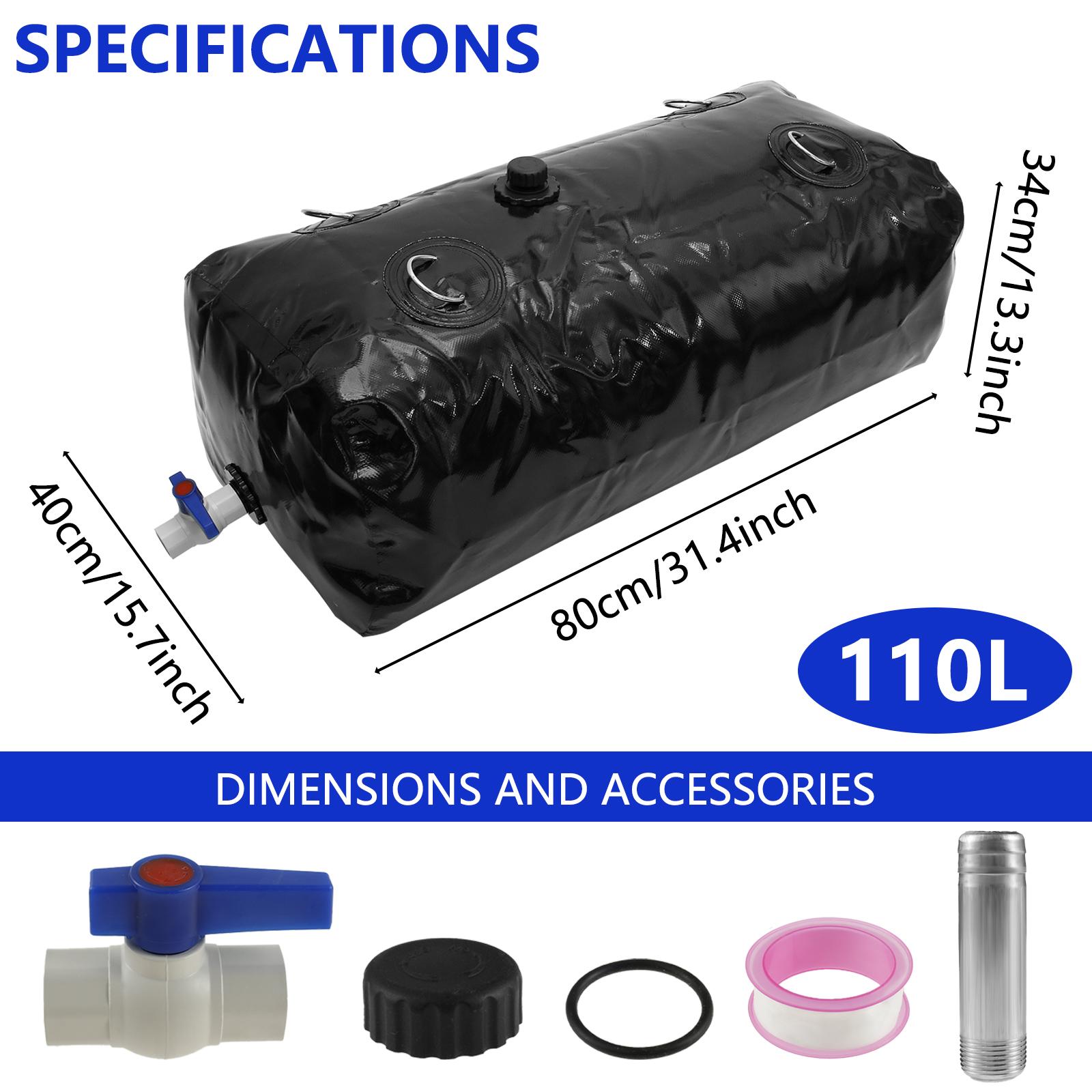 

110/240 л Резервуар для хранения воды ПВХ Большой емкости Контейнер для хранения воды Складной Портативный Резервуар для воды для улицы Сада 1PC