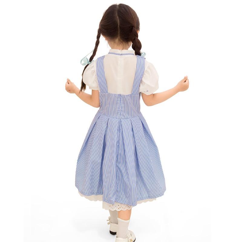 Halloween Women's Wizard of Oz Dorothy Alice Checked Dress Parent-Child Costume