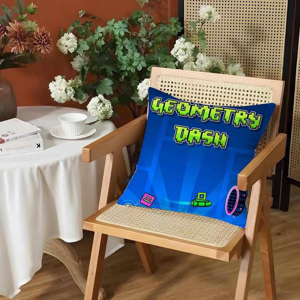 Art G-Geometry Dash Videogioco Federa Stampa Federa Soggiorno Cuscino Divano Camera da Letto Decorazione Stanza