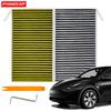 Activated Carbon Air Filter Suitable For Tesla Model 3 Y Cabin Air Filter Cartridge Matching Tool Air Conditioning Cabin Filter