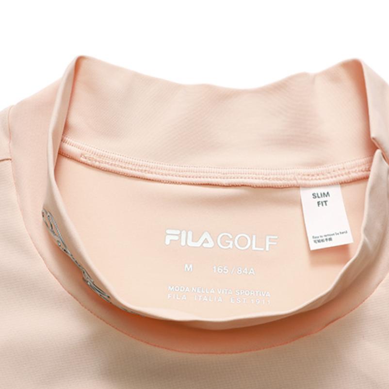 FILA Athletics Solid Logo Sports Leisure Knit Short Sleeve T-Shirt Women tops Light-Pink Orange A11W225130F-OR