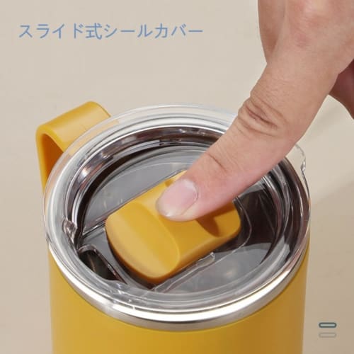 450ml Nordic-style Vacuum Insulated Coffee Cup, Double-walled Stainless Steel Water Bottle with Lid and Handle, Large Capacity, Keeps Hot or Cold, Hea