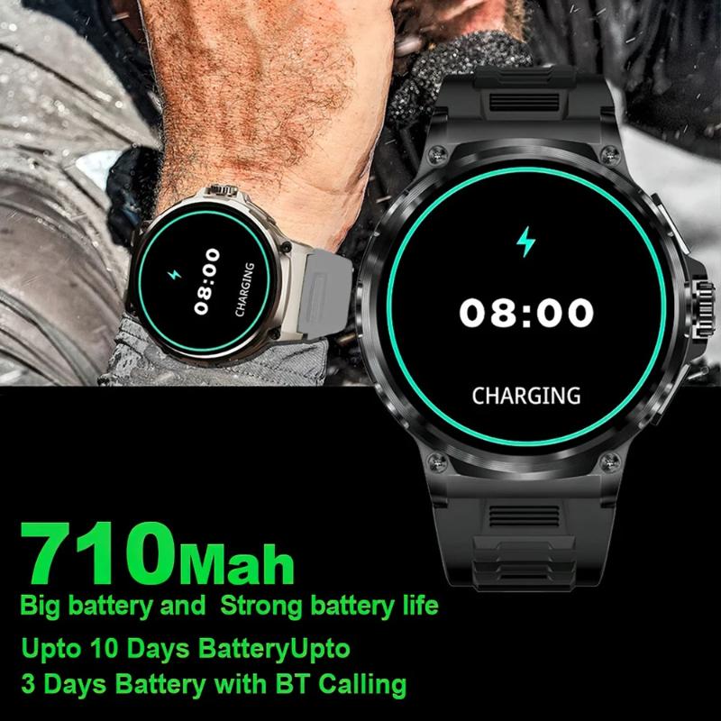 2025 NEW Smart Watch Men 1.85 Inch Ultra HD 710 MAh Extra Long Life Military Smartwatches 400+Dial Fitness BT Calling Smartwatch