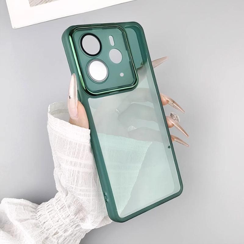 

Для Realme 14 5G мягкие прозрачные силиконовые чехлы TPU для Realme14 14pro Plus 14X C75 X прозрачная защитная пленка для объектива камеры for realme 14 5G зелёный