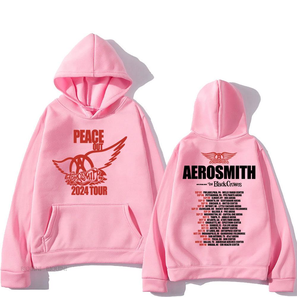 Unisex Kapuzenpullover Sweatshirt mit Tasche Rockband Aerosmith Streetwear Peace Out Farewell TOUR Trendig Klassisch Schlicht Langarm