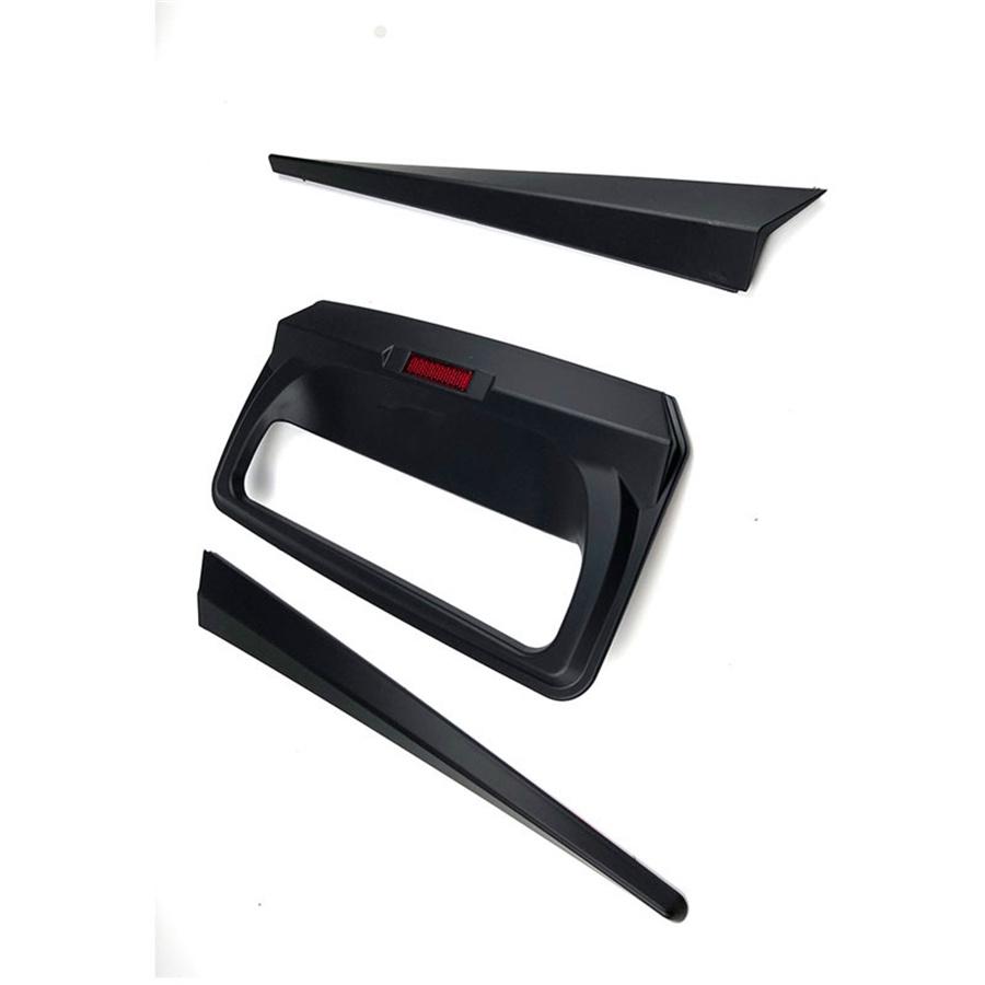 Rear Door/Tail Moldings Kit In Matte Black ABS Plastic for Ford Ranger 2012-2019