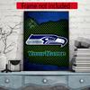 Seattle Seahawks Customize Your Name Diamond Painting Round Diamond Diy Frameless Holiday Artwork Suitable For Home Office Wall Decoration