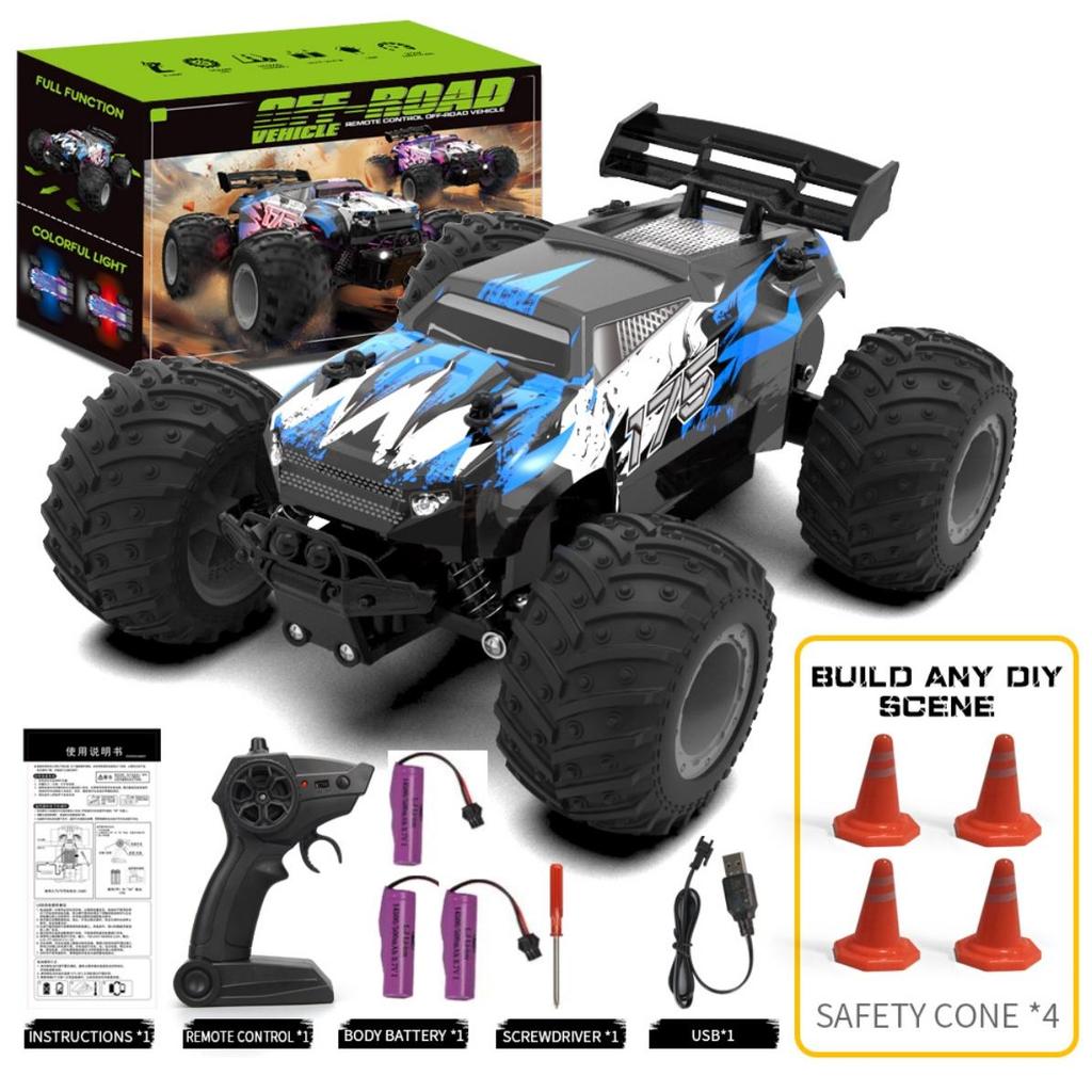 AAYC1 JJRC Q175 1:18 20 Km/h 2.4GHz Remote Control Car With LED Light Off Road Remote Control Cars Drift Monster Truck Toys Car Gift