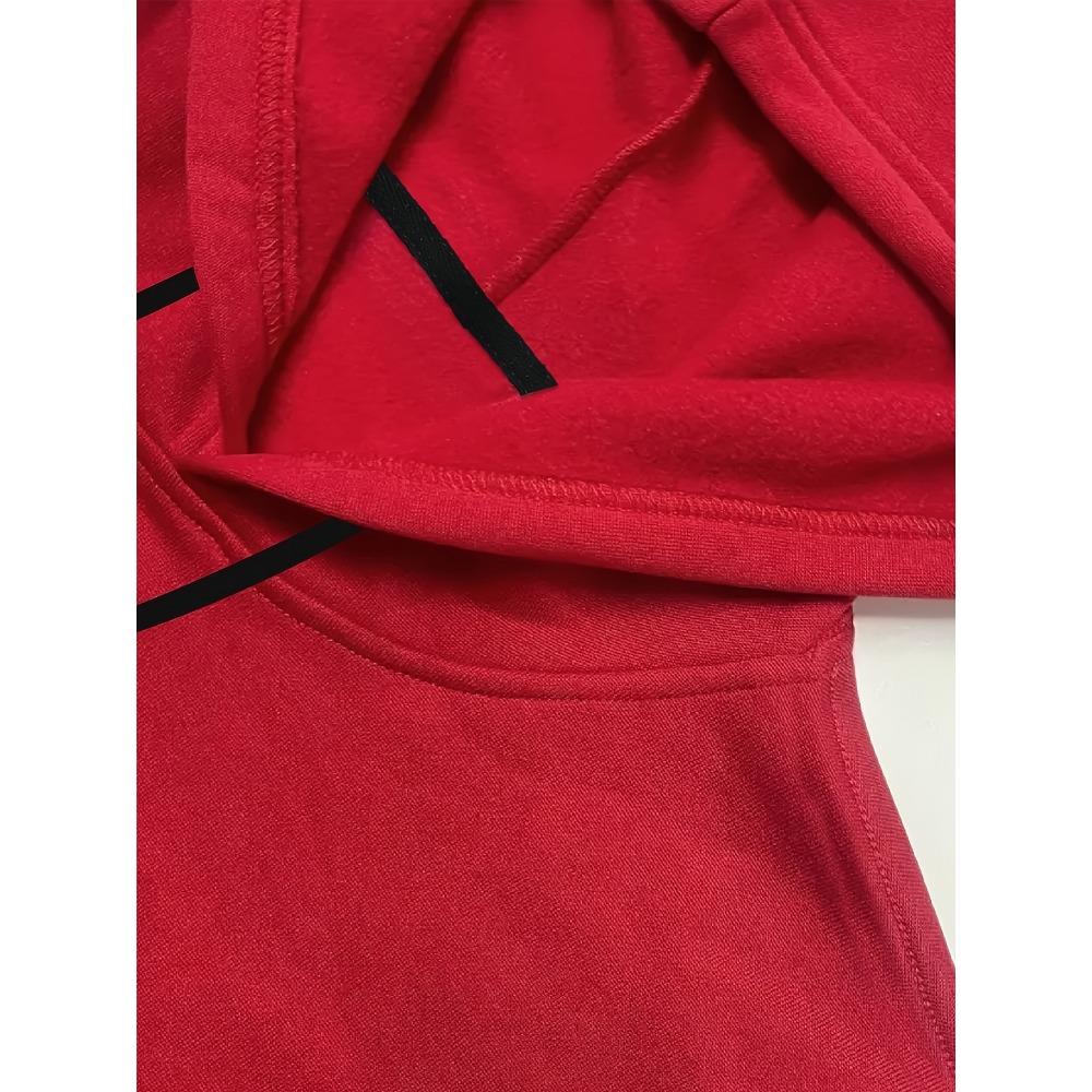 Men 2‑Piece Hoodie & Sweatpants Set Printed Casual Tracksuit