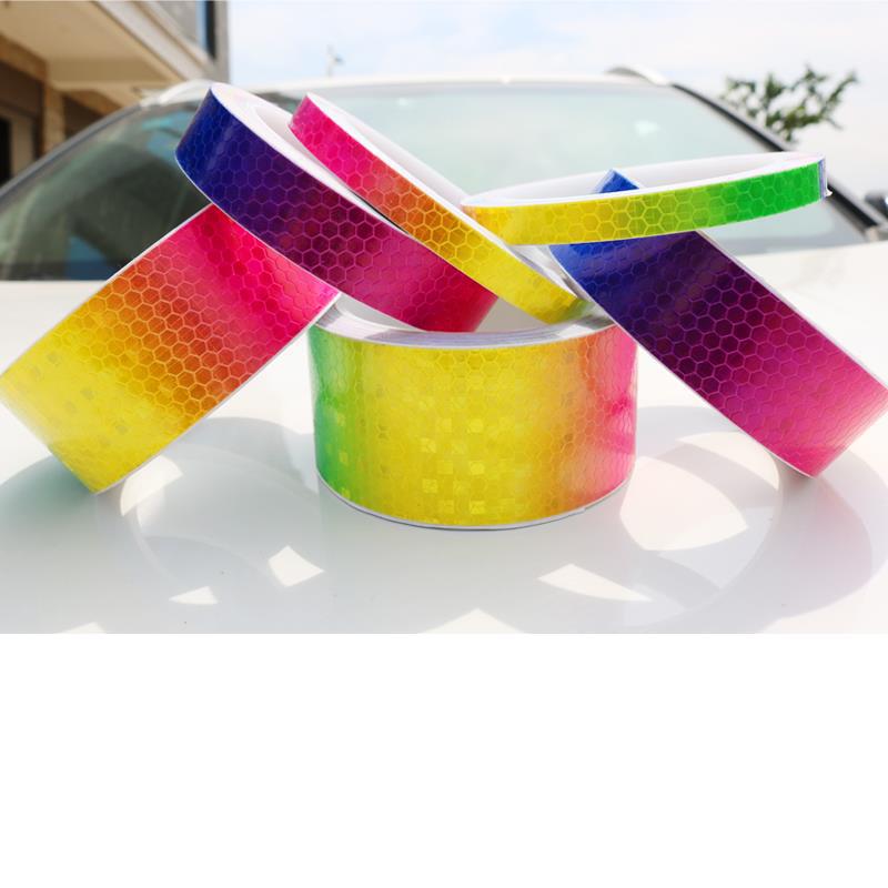 2,5 cm Briljant Kristalkleur Reflecterende Tape voor Fietsen, Motoren en Auto's