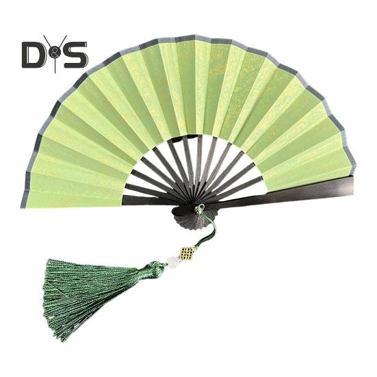 Mini-Faltfächer mit Quasten, leichter Handventilator aus Papier im chinesischen Stil, tragbarer Kühlventilator für den Sommer, Dekoration, Party- und Kostümzubehör