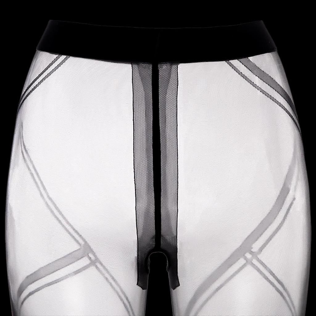 "Black Bandage" Silk Stockings: Slimming, Butt-Lifting Women's Tights with a Wrapped Design for Beautiful Legs.