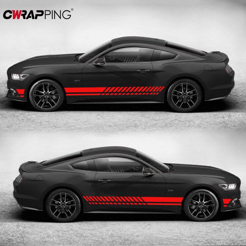 Car Side Door Decoration Stickers Waterproof Vinyl Racing Long Strip Door Decal Body Sticker Tape for Car Tuning Accessories