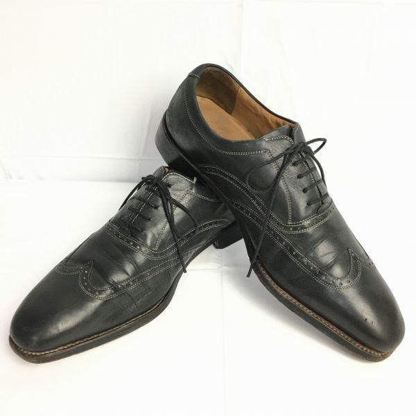 J.BRIGGS Full Brogue Wingtip Businessschuhe Größe 9 27.0 Schwarz Goodyear rahmengenäht(GEBRAUCHT)
