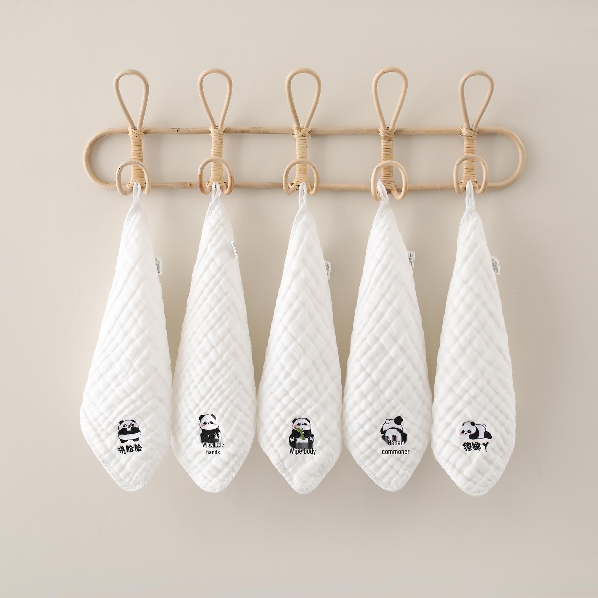 

Шестислойный набор детских слюнявчиков из чистого хлопка и марлевых полотенец слоновая кость/белый