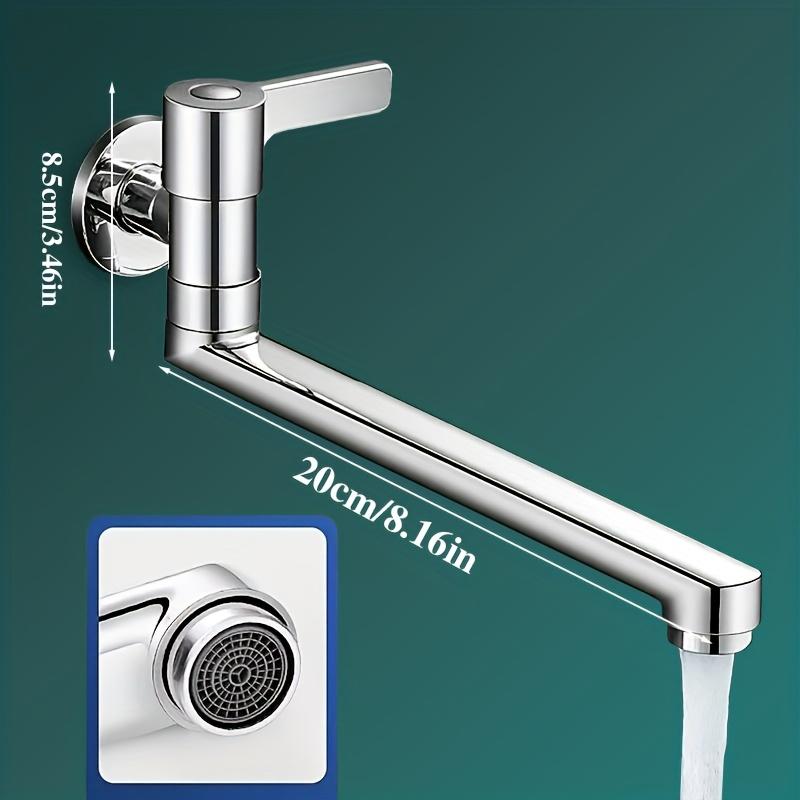 Multi-Functional 360 Degree Rotary Faucet - Single Cold Water, Expandable Kitchen and Bathroom Sink Faucet, Chrome Plated Surface, Easy To Install