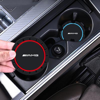 High Quality Car Coaster Water Cup Slots Non-Slip Pad For Mercedes Benz AMG W206 W204 W205 W212 W213 W221 W222 W223 W251 W464 QJ5