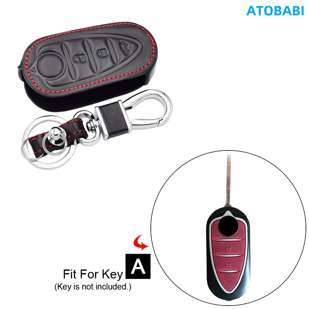 

Кожаный чехол-сумка для ключей автомобиля для Alfa Romeo 147 159 GT Giulietta Mito Пульты дистанционного управления Защитный чехол Аксессуары