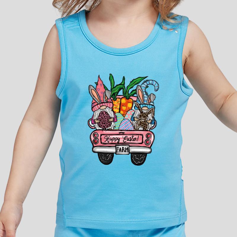 Iron On Patches Happy Easter Farm T-Shirt Jeans Stickers Patches Washable Heat Transfer Patches For Clothes