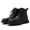 Martin Boots Men's British Style High-end Autumn and Winter Black Boots Medium Top Boys High-top Shoes 6002-R
