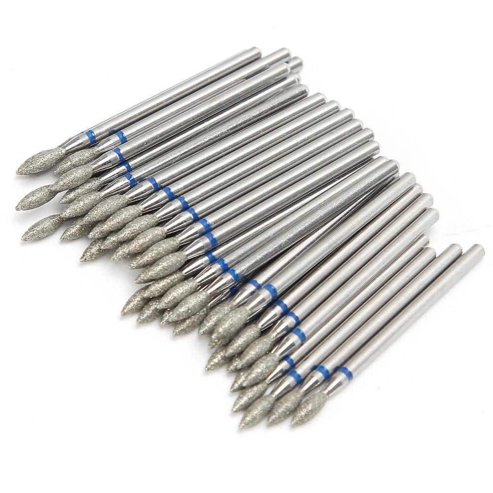 50pcs 3/32'' Shank M-2.7mm Carbide Nail Polishing Bits  For Acrylic Nails