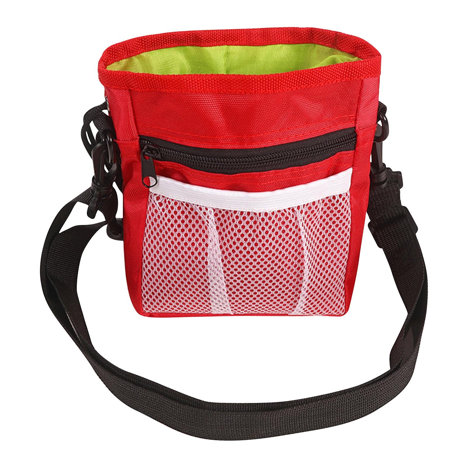 

Сумка для кормления домашних животных, сумка для дрессировки домашних животных, удобная многофункциональная сумка для закусок для собак большой вместимости One Size красный