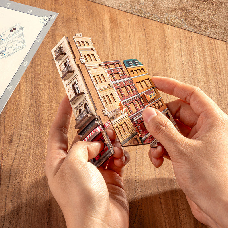 ROBOTIME Rolife 3D puzzle Street Scene DIY Book Nook TGB13