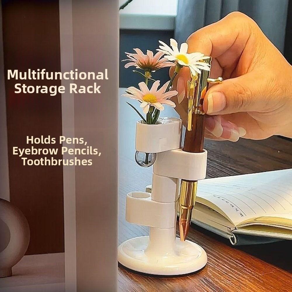 Multi‑Purpose Toothbrush Holder Makeup Brush Storage Rack Desktop Organization
