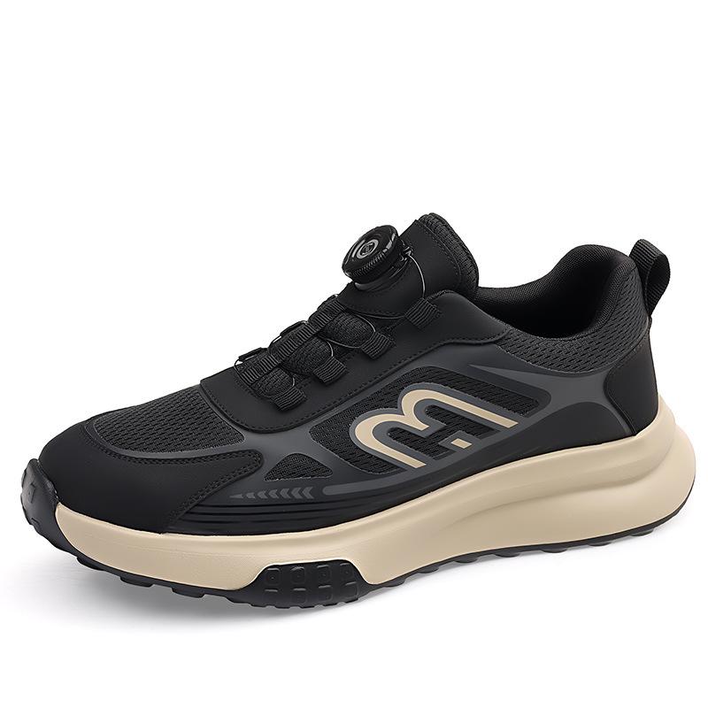 

Men s shoes summer new sports shoes men s lightweight non-slip soft sole mesh breathable high-end fashion sports shoes 44 чёрный