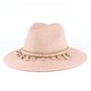 Summer seaside vacation European and American versatile jazz flat top top hat women's beach sun protection shade outdoor travel straw hat
