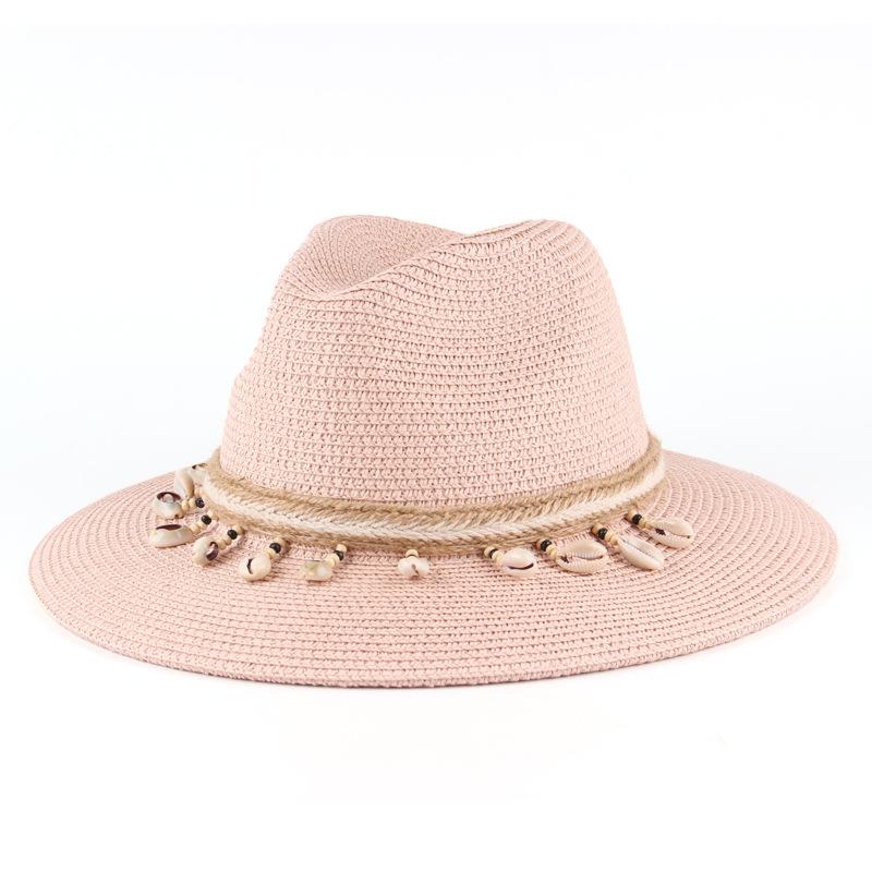 Summer seaside vacation European and American versatile jazz flat top top hat women's beach sun protection shade outdoor travel straw hat