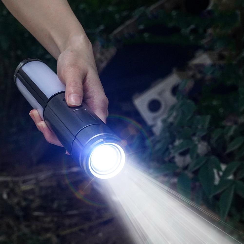 3000mAh Telescopic Portable Flashlight Rechargable Lantern Light Camping Lamp for Camping Hiking Fishing