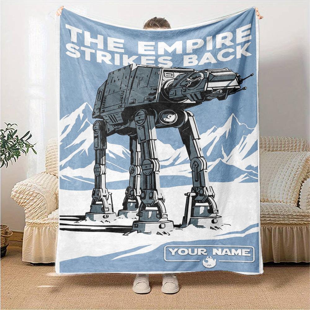 Star Wars Personalized Text Blanket Multi-purpose Personalized Blanket Soft Warm Cozy for Picnics Nap Home Decor Office Chair for All Occasions