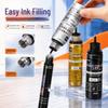 Large Capacity White Paint Pen Ink Refill, Water Additive, Gold/Silver, 60ml