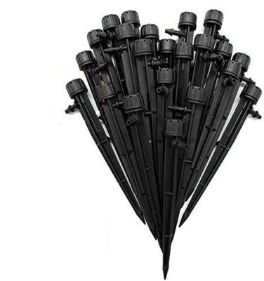 6pc Adjustable Irrigation Drippers,Adjustable 360 Degree Water Flow Drip Irrigation System Drip Emitters for 4/7mm Tube PE Pipe for Flower Beds.