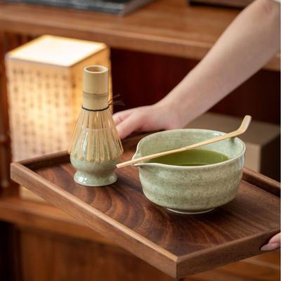 Japanese-Style Matcha Bowl & Whisk Set - Ceramic Gift Box, Imitation Song Dynasty Design