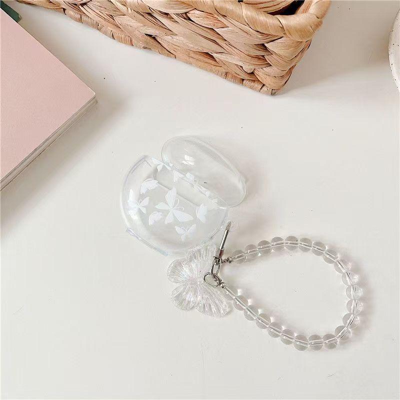 White Butterfly Case Pendant Bracelet Chain For HUAWEI FreeBuds 7i Wireless Earphone Protective Cover For FreeBuds 7i Box
