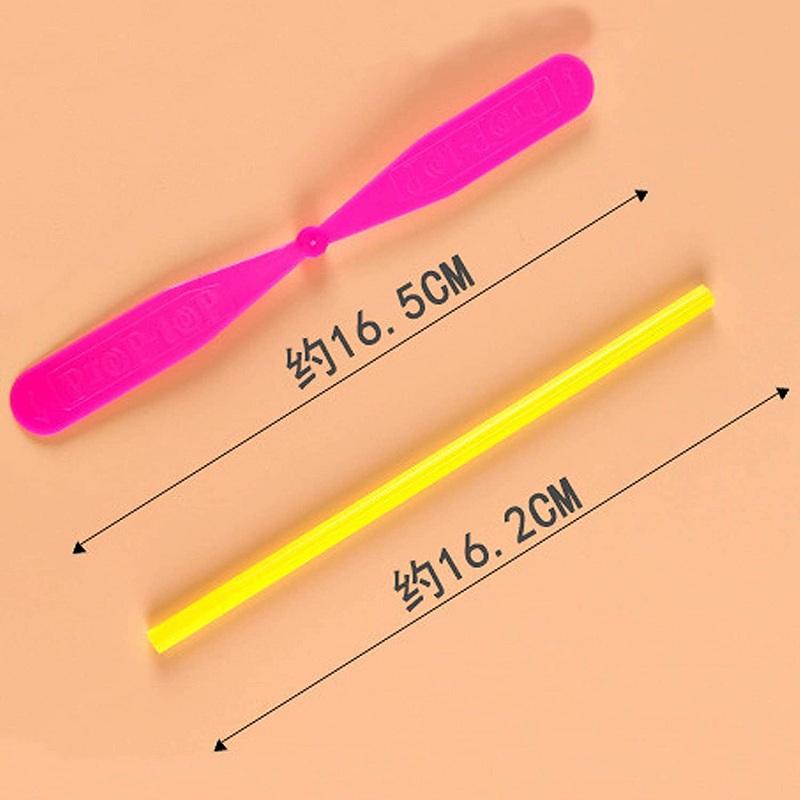 30/50Pcs Novelty Plastic Bamboo Dragonfly Propeller Outdoor Classic Toy Kid Gift Rotating Flying Arrow Multicolor Random Color