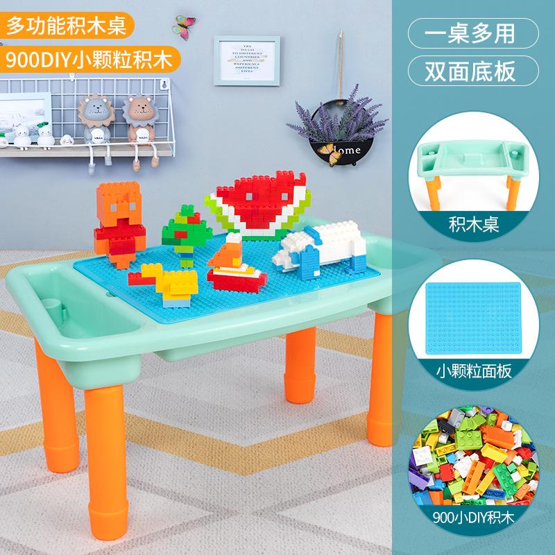 Children'S Building Block Table Multifunctional Game Table Large Particle Building Block Assembled Toy Boy 3 Years Old
