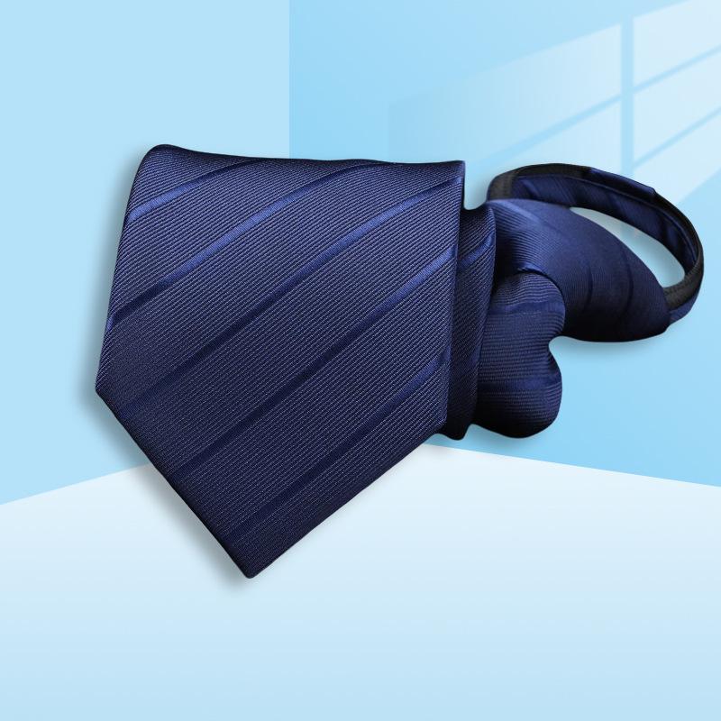 Мужское и Женское Деловое Свободное Синее Платье на Молнии Собеседование Профессиональная Работа Жених Свадьба Корейская Версия Полосатый Галстук