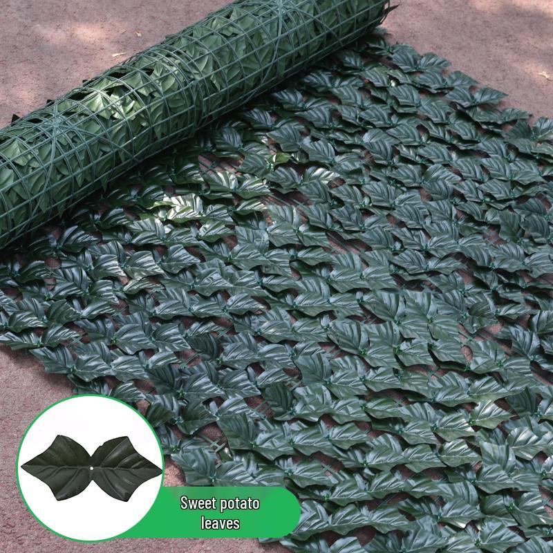 Artificial Green Plant Fence Vines & Ceiling Decoration Sunshade Net