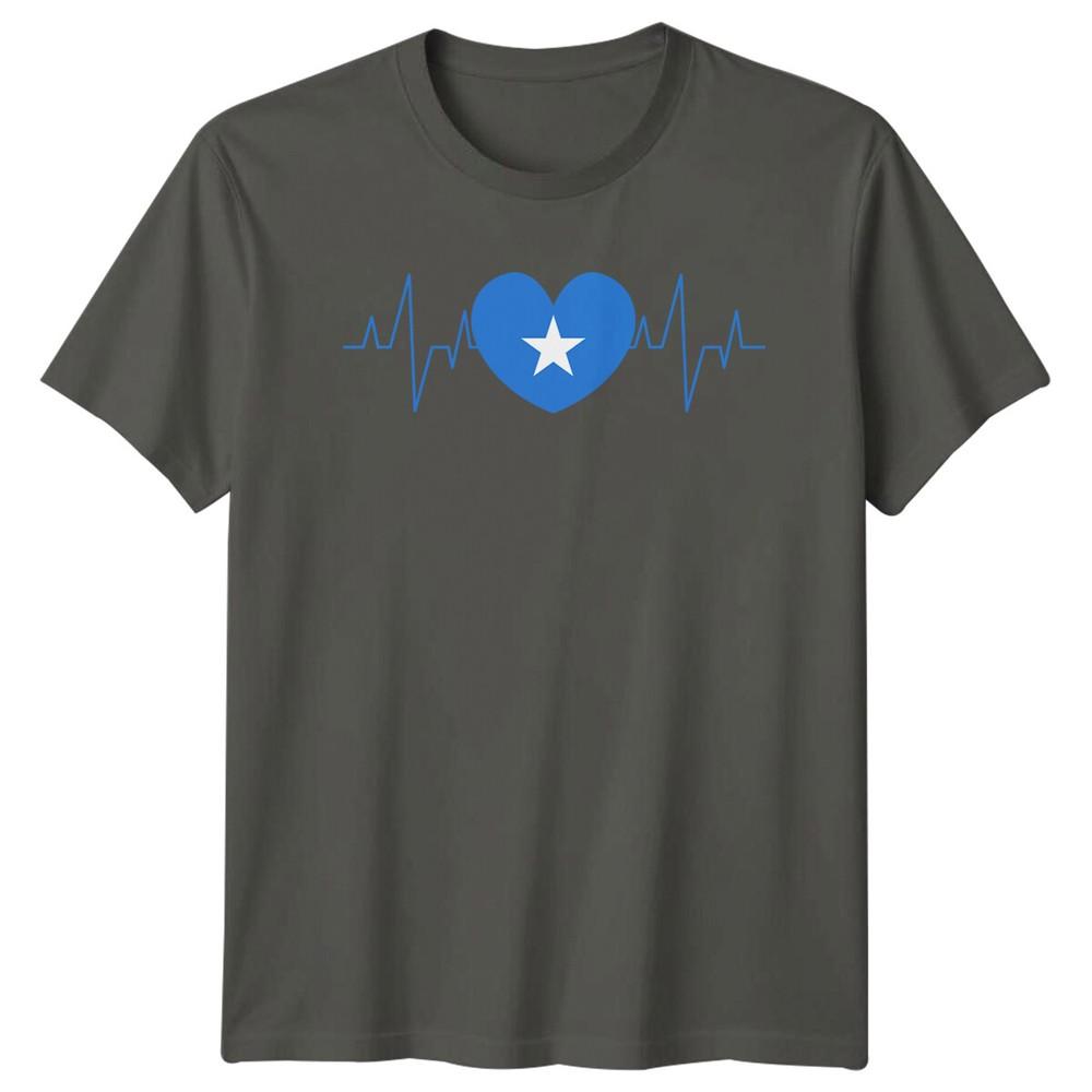 Somalia Flag Heartbeat Graphic Unisexs TShirt Unisexs Tee Unisex Top S