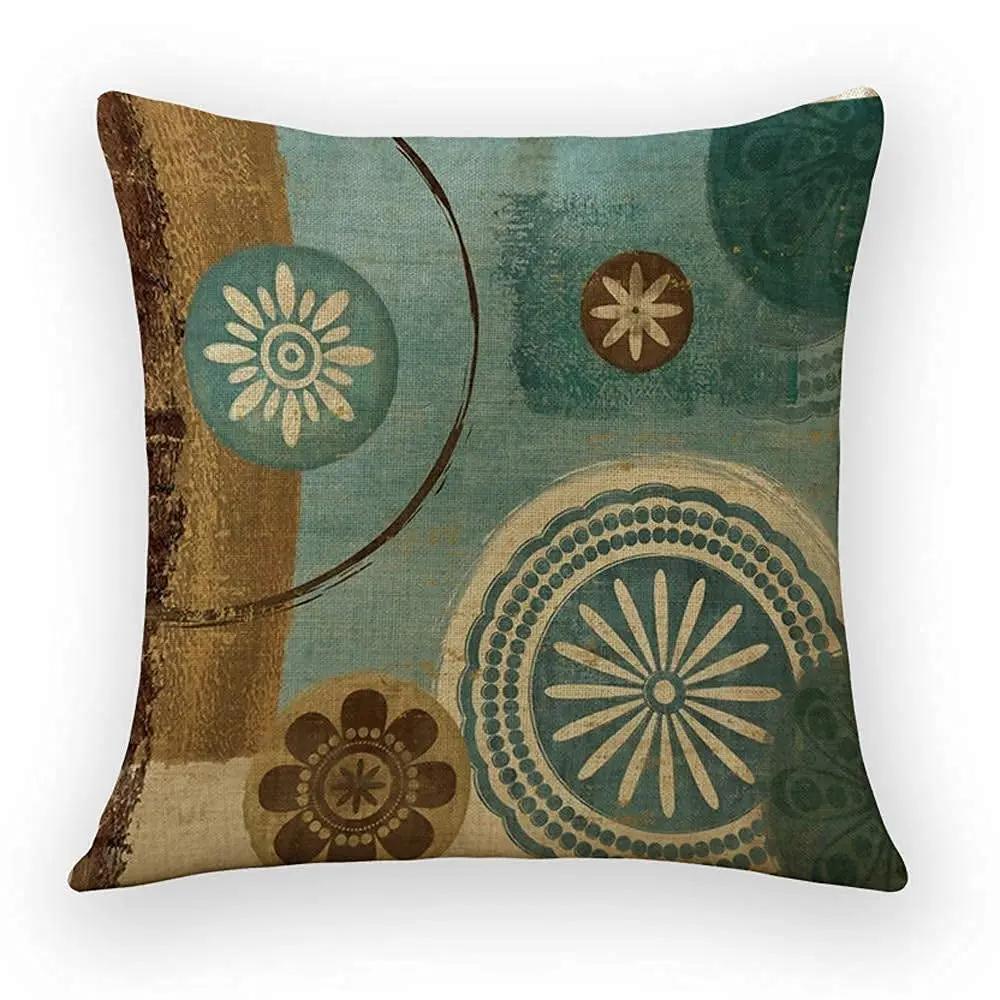Vintage Oil Painting Print  Pillowcase Living Room Sofa Cushion Cover Home Decor
