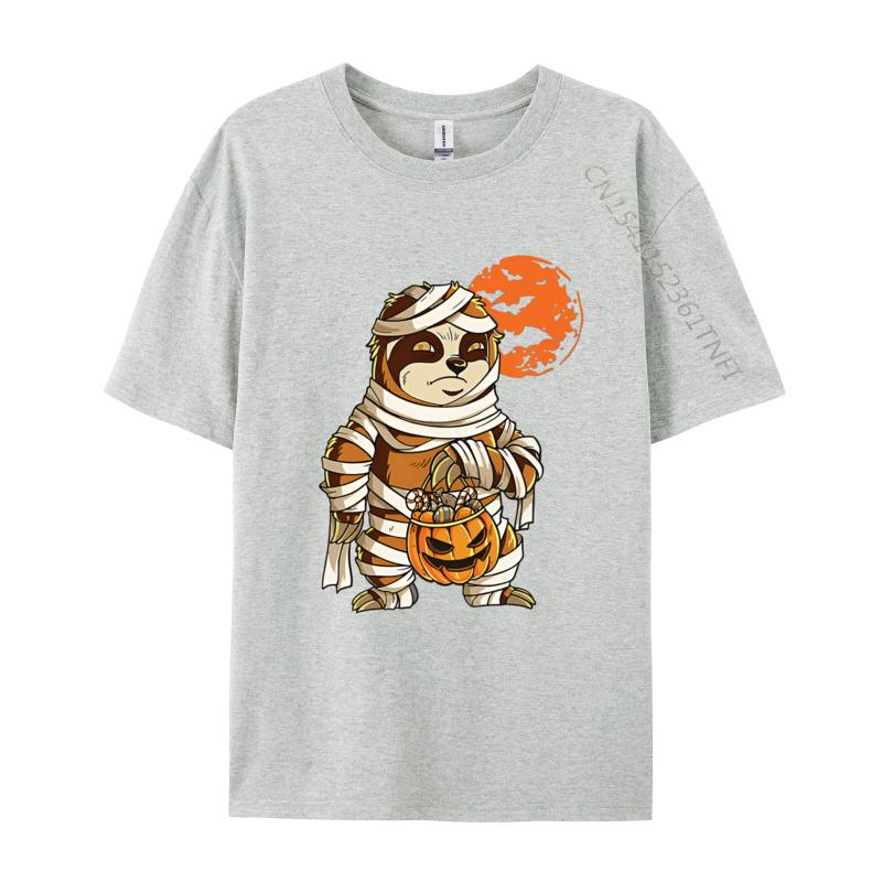 Mummy Pumpkin Halloween Sloth Funny Tshirts Birthday TShirt Customized T Shirts On Sale Cotton Men Tops  Tees Leisure