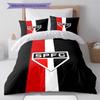 São Paulo Pattern Bedding Set Quilt Cover Pillowcase Home Decor Gift (1 * duvet cover + 2 * pillowcase, without core)
