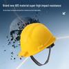 3C Certified Fiberglass Safety Helmet with Built-In Fan, Anti-Smash, Breathable for Construction