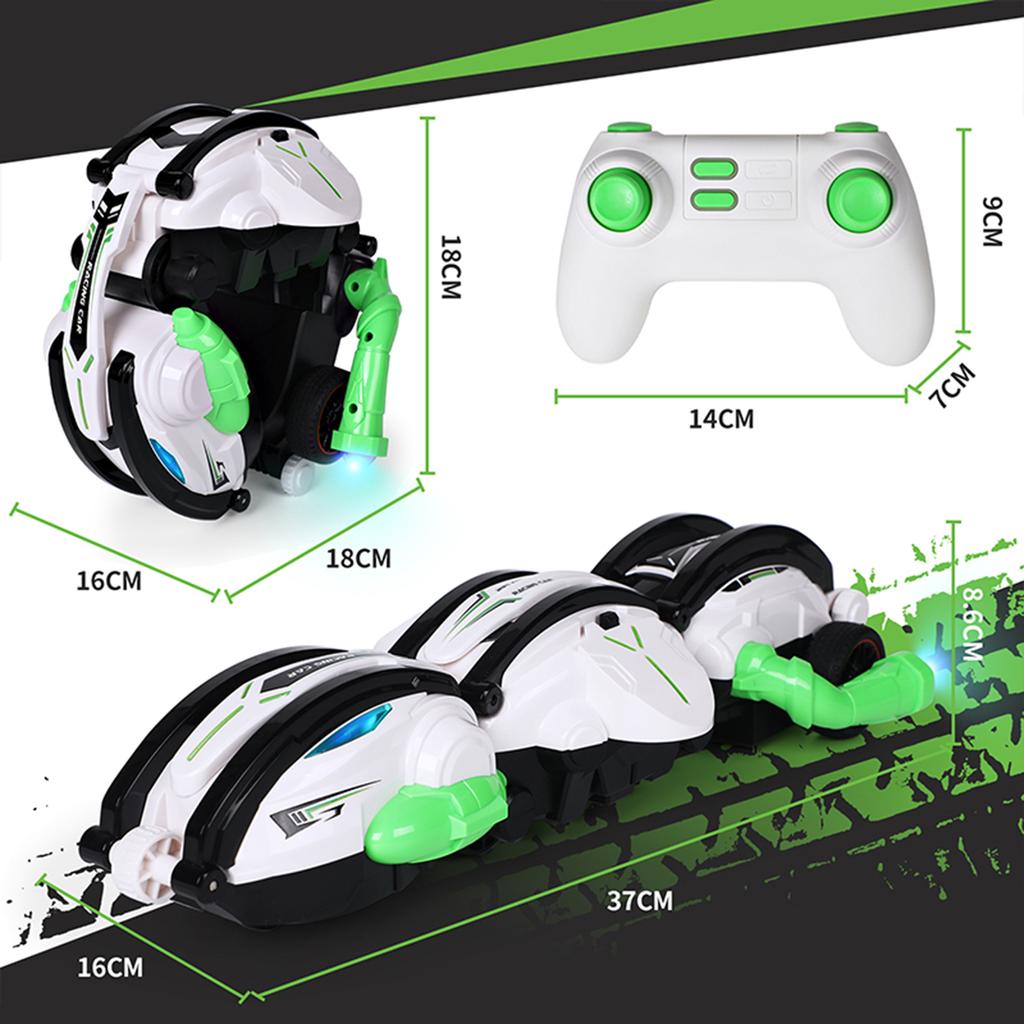 Remote Control Car, 2.4GHz Remote Control Rolling Stun Car with Lights Forward Backward Left Right