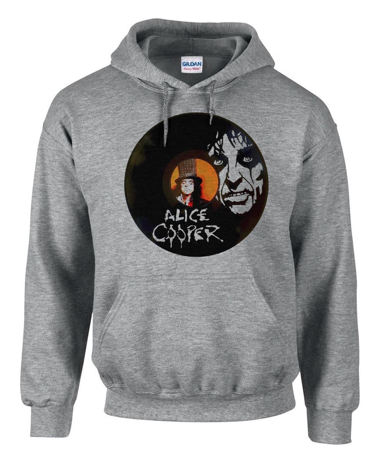 Alice Cooper Rockband Rock Music Grau Hoodies Kapuzenpullover -3537 -Grau XS