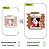 Santa Claus Breaking Wall Christmas Stickers Removable PVC Decals Funny Santa with Gift Bag Breaking Through Wall Art for Bedroom Backdrop Decor