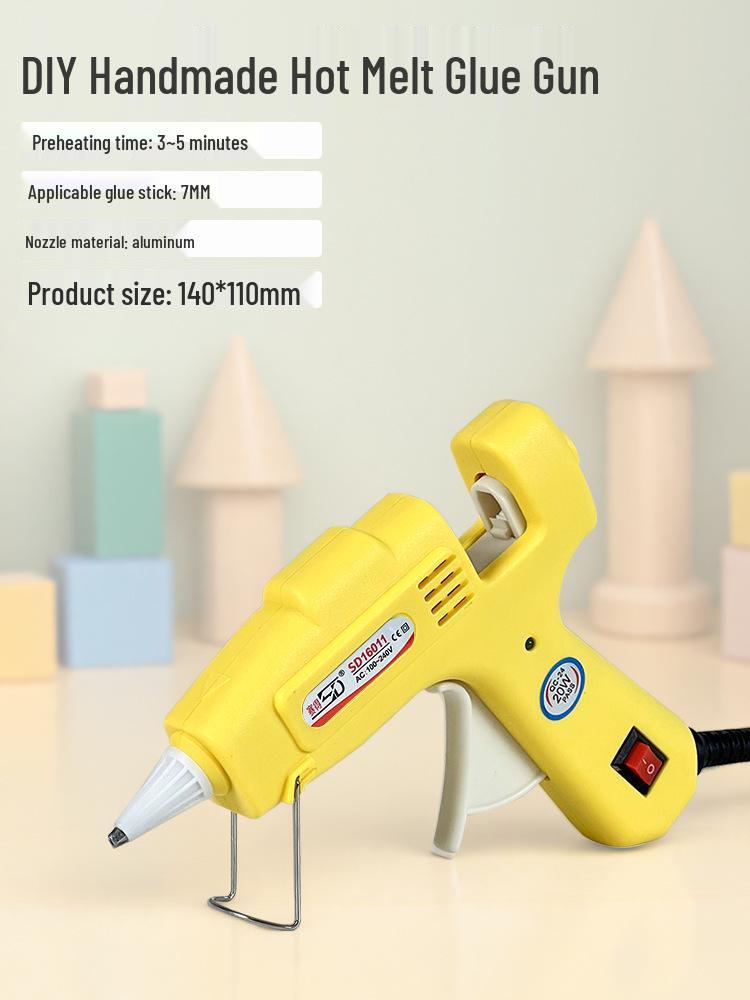 High Viscosity DIY Hot Melt Glue Gun with Fine Nozzle and Glue Sticks for Handmade and Household Projects